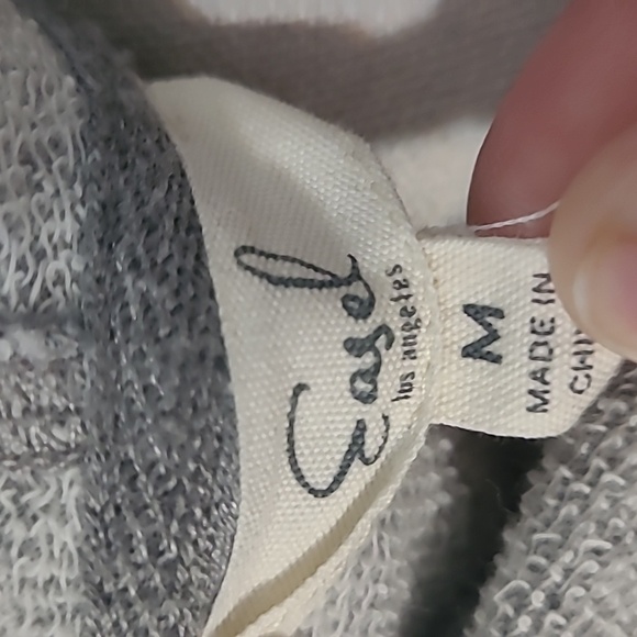 Easel Gray Boho Over Sized Zip-Up Jacket Hoodie Medium - Picture 3 of 3